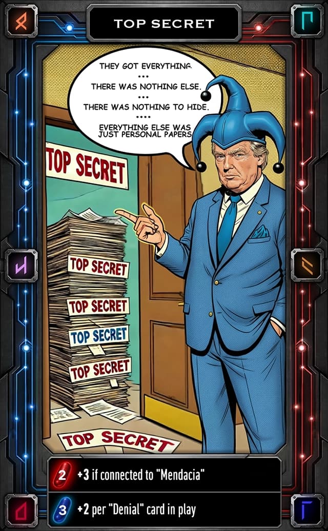 Presidency or Prison Top Secret prototype card
